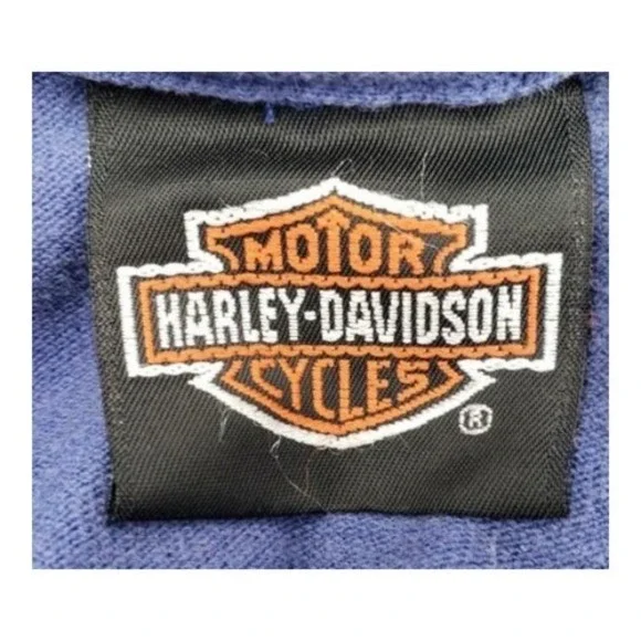 Harley Davidson Nashua NH Mens Purple Long Sleeve Polo Shirt Size Large